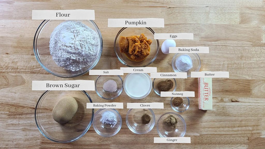 This image depicts ingredients for the pumpkin scones as described by this blog post.